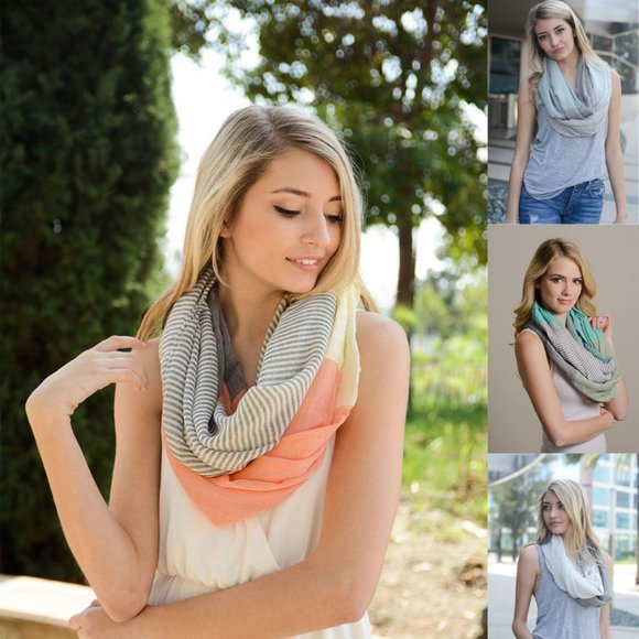 Colorblock Infinity Scarf - Picture 1 of 5